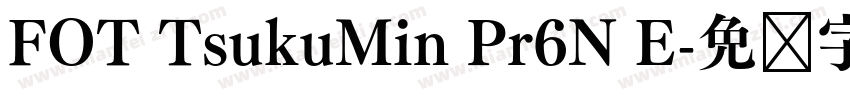 FOT TsukuMin Pr6N E字体转换